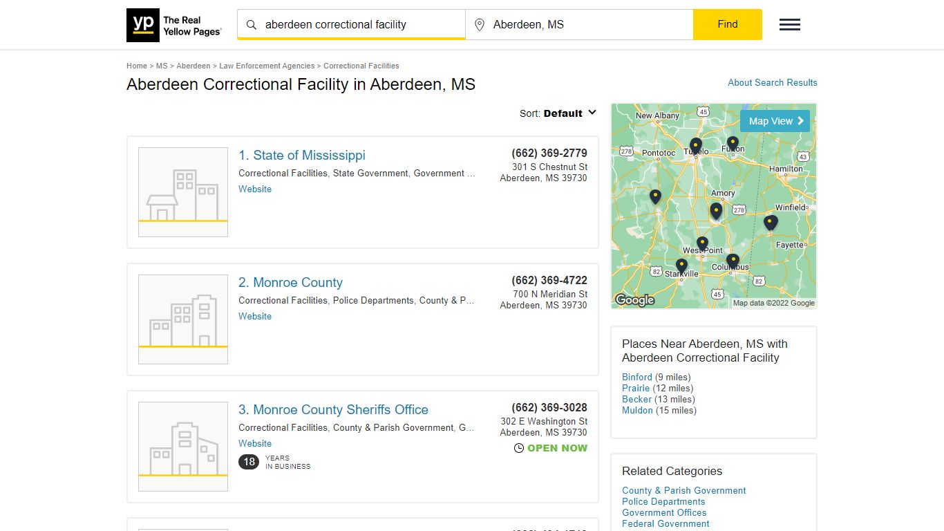 Aberdeen Correctional Facility in Aberdeen, MS with Reviews - YP.com